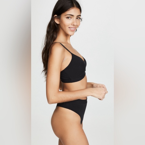 COSABELLA Black Soft Bralette Thong Set - Picture 1 of 8